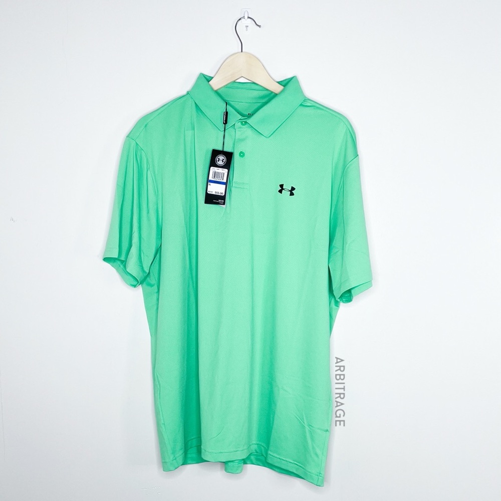 Under Armour Golf Green Heat Gear Performance Polo